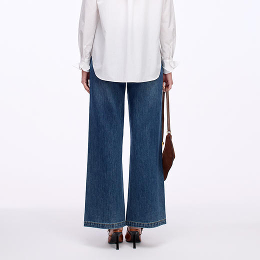 EITIE爱特爱高腰直筒显瘦百搭通勤牛仔裤秋季新款8305013 商品图4