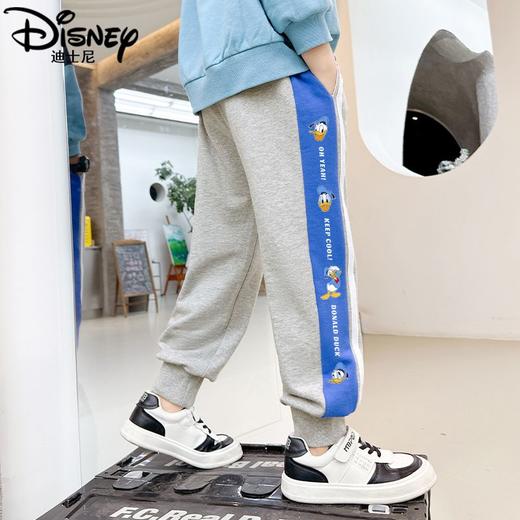 迪士尼男童裤子春季2025新款男大童运动裤春秋款儿童休闲卫裤春装 商品图1