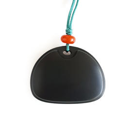 【天然正品】天然精品细腻油润度佳平安无事牌墨玉吊坠中性220325AH29现售价：1680