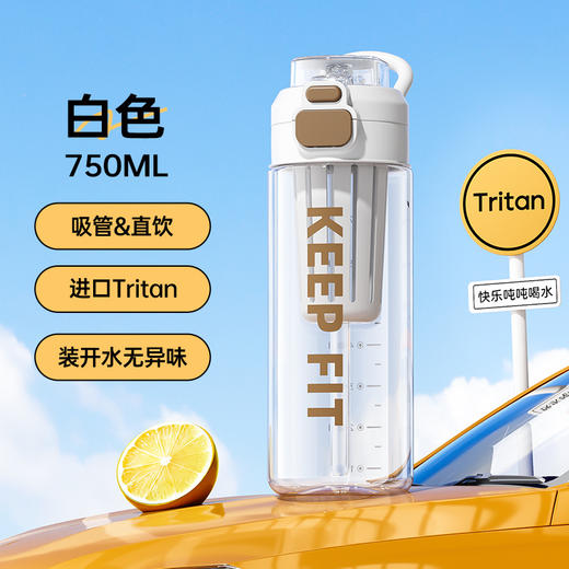 【你的喝水新搭子】塑料水杯便携学生新款男女高颜值情侣防摔外出tritan泡茶随行杯子。ry 商品图4