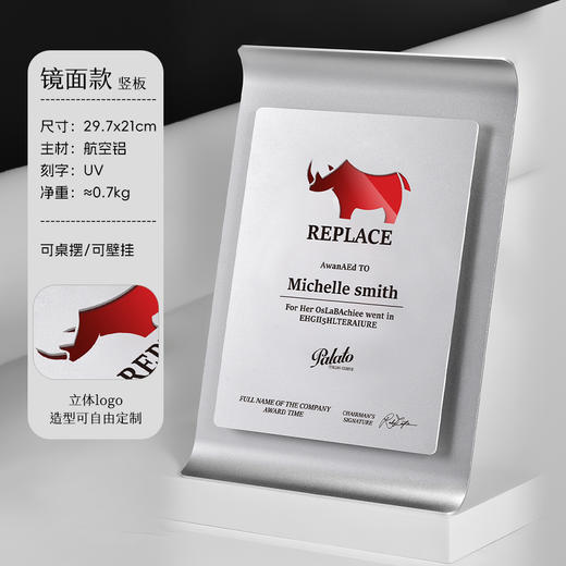 创意新款金属奖牌定制餐厅加盟授权牌定做商务合作年会嘉奖牌定做 商品图11