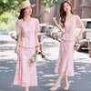 夏季新款2025套装女气质优雅时尚显廋舒适蕾丝两件套裤HR-MY2628 商品缩略图1