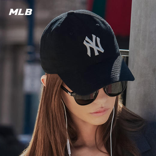 MLB男女帽新款运动帽帽子米色休闲棒球帽鸭舌帽3ACP6601N 商品图3