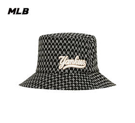 MLB男女同款对比色满印老花标渔夫帽3AHTH101N
