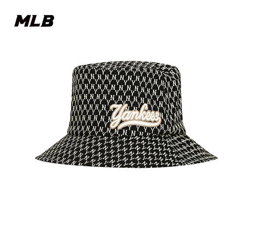 MLB男女同款对比色满印老花标渔夫帽3AHTH101N 商品图0