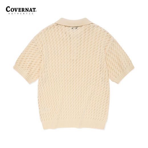 Covernat韩国潮牌翻领针织衫舒适透气潮流时尚男女同款T恤CO2402KT01 商品图1
