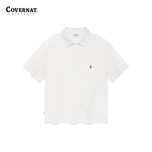 covernat韩国潮牌男式短袖polo衫透气针织潮流T恤2024年春夏CO2402ST08 商品图0