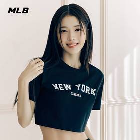 MLB女款小短款字母标短袖T恤3FTSV1043【无货退款】