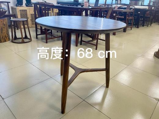 龙福胡桃木单抽茶水柜 胡桃木小圆桌胡桃木小茶桌 商品图6