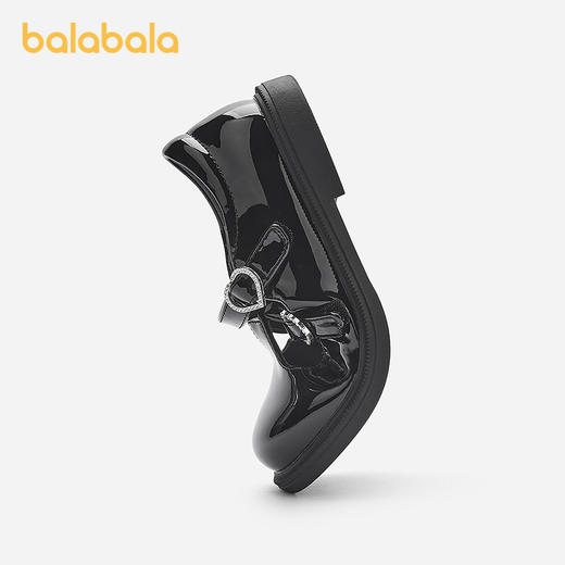 巴拉巴拉童鞋女童公主鞋2025新款春秋软底表演鞋亮面小皮鞋魔术贴 商品图2