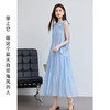 VICTORIA&VERA夏季“珀月浮光”法式度假风温柔气质挂脖绑带亮片蛋糕连衣裙 商品缩略图5