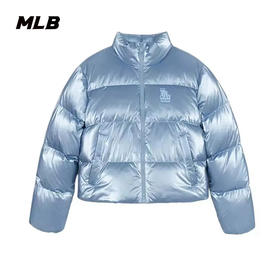 MLB女款亮面小标刺绣标小短款羽绒服3FDJB2346