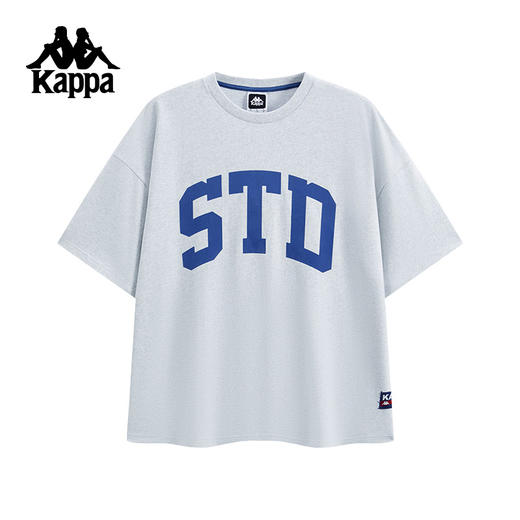 Kappa卡帕背靠背运动短袖男2025夏季新款休闲t恤宽松纯棉上衣女款KPCICTD18 商品图0