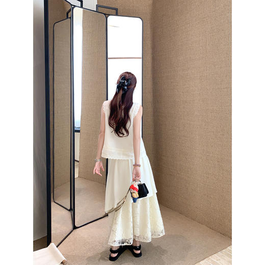 <曾小咸推荐>温柔系蕾丝花边拼接双层半身裙 商品图4