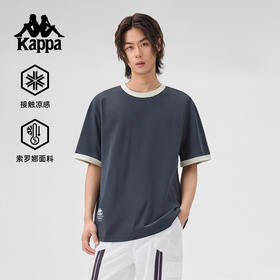 Kappa卡帕背靠背运动短袖男2025夏季新款休闲索罗娜t恤宽松上衣女KPCICTD61