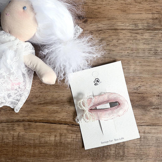 网纱木耳边珍珠侧边夹 商品图0