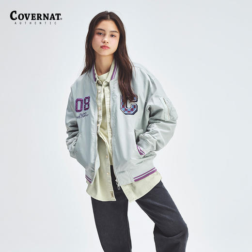 covernat韩国潮牌经典MA-1夹克男女情侣同款潮酷时尚外套2024春夏CO2401JK09 商品图2
