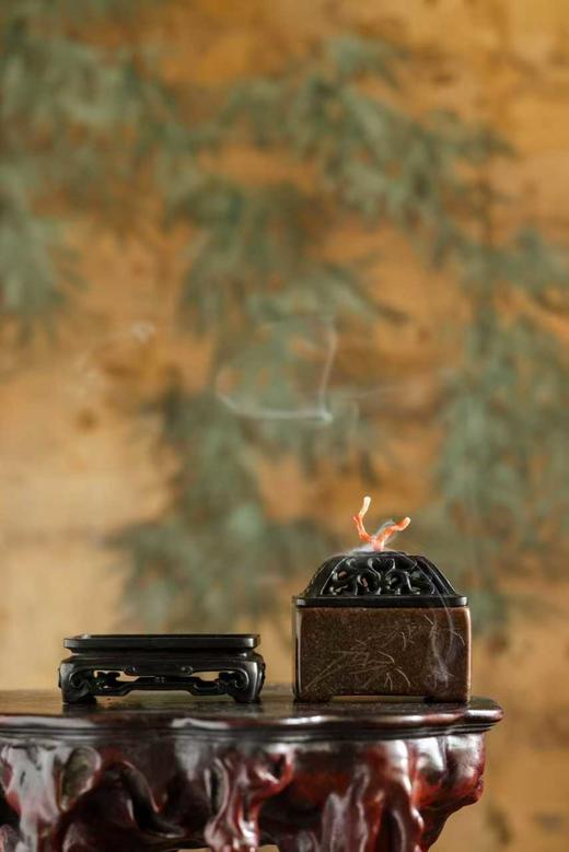 寿山石+血檀香炉 商品图4