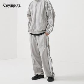 covernat2025春夏新款情侣款运动潮牌长裤拼接休闲裤CO2401PT0