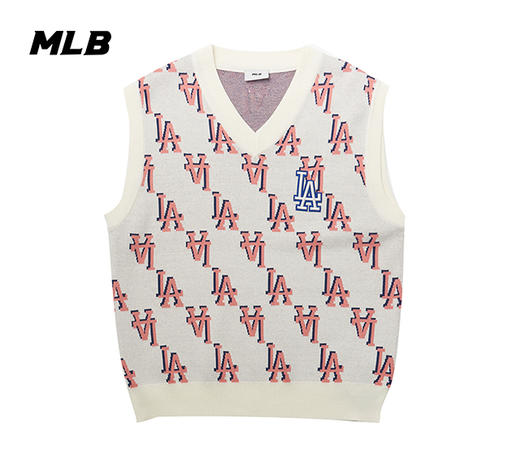 【福利】MLB男女同款满印老花针织衫马甲背心3AKPM0331【无货退款】 商品图2