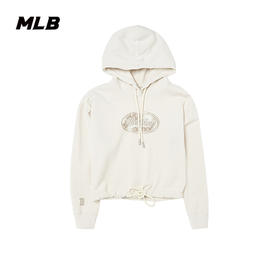【限时秒杀】MLB女款小短款学院风圆标连帽卫衣3FHDM0744