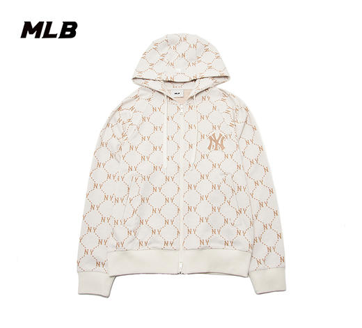 MLB男女同款满印老花连帽拉链卫衣外套3ATRM0341【无货退款介意勿拍】 商品图5