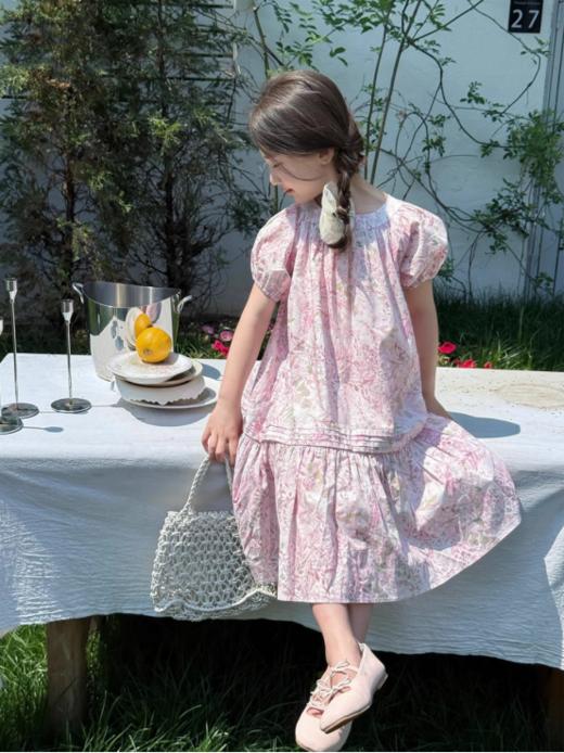 💕夏日小公举穿搭｜这款粉粉嫩嫩的碎花裙也太甜啦🥍【吉米故事卡龙の梦境樱花粉碎花裙】 🌈一见钟情的粉色马卡龙色盘の秘密直接美到心巴上 商品图1