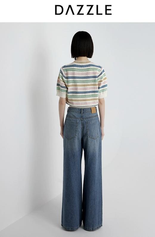 【大都会】DAZZLE地素毛针织衫25夏新款条纹上衣 商品图1