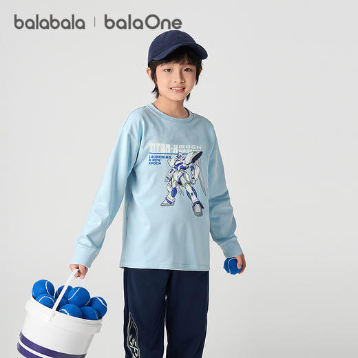 巴拉巴拉balaOne童装男童长袖t恤儿童2025春秋新款内搭机甲风上衣 商品图2