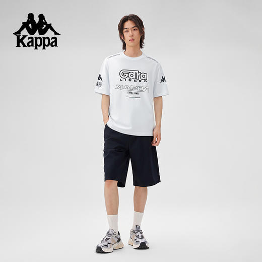 Kappa卡帕背靠背运动短袖男2025夏季新款纯棉t恤宽松透气上衣女款KPCGCTD72 商品图4