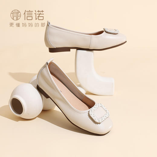 妈妈鞋2025新款夏季透气软底不累脚镂空真皮大码女洞洞鞋子5Q1629-18 商品图3