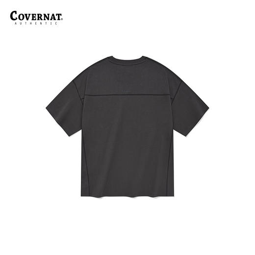 covernat韩国潮牌圆领T恤布罗肯船短袖时尚舒适全棉2024春夏CO2402ST11 商品图1