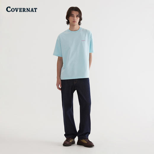 COVERNAT韩国潮牌简约短袖T恤精致C标男女同款时尚单品2025夏新CO2502ST50 商品图1