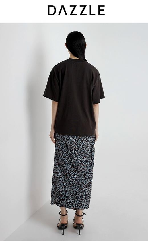 【大都会】DAZZLE 地素半裙2025年夏季新款蓝色碎花半裙 商品图1