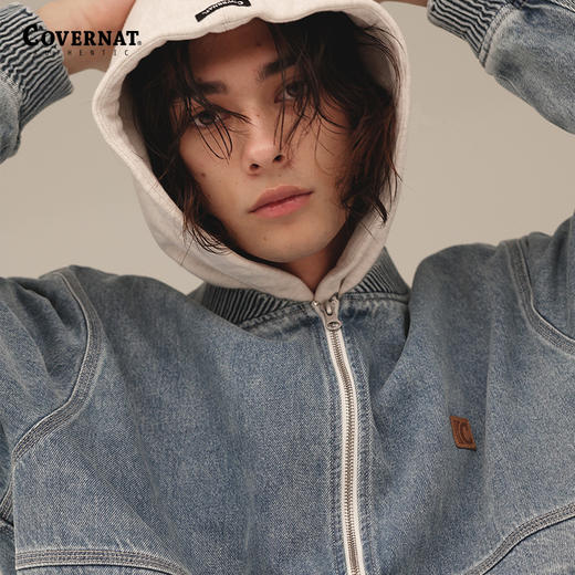 Covernat秋季新品牛仔外套男潮流宽松上衣夹克CO2303JK46 商品图2