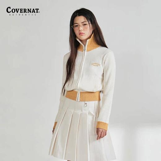 covernat韩国潮牌春季新品女士高领长袖休闲拉链针织衫2025春夏CO2401KT78 商品图2