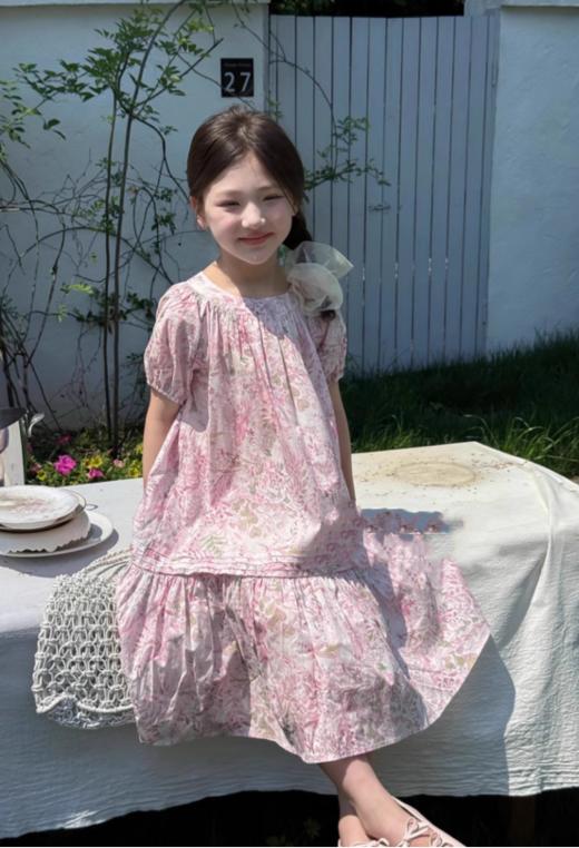 💕夏日小公举穿搭｜这款粉粉嫩嫩的碎花裙也太甜啦🥍【吉米故事卡龙の梦境樱花粉碎花裙】 🌈一见钟情的粉色马卡龙色盘の秘密直接美到心巴上 商品图4