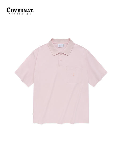 covernat韩国潮牌男式短袖polo衫透气针织潮流T恤2024年春夏CO2402ST08 商品图1