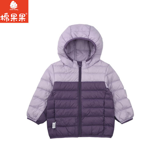 棉果果秋季新品女童绛紫色轻薄羽绒服M322102925440 商品图0
