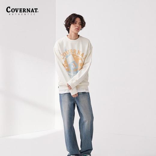 Covernat韩国潮牌25情侣款圆领套头卫衣卡通印花减龄慵懒风CO2401CR09 商品图3