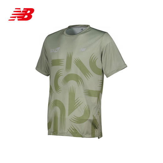 NEW BALANCE/NB Athletics Run T-Shirt 男款圆领印花T恤户外运动休闲速干透气运动短袖 商品图0