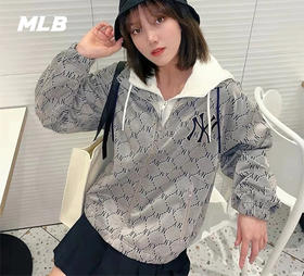 MLB女款小短款满印老花MONOGRAM防风夹克3FWJM0221【无货退款介意勿拍】