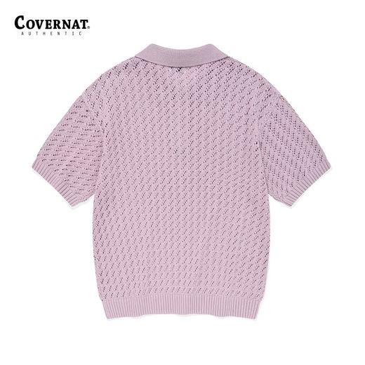 Covernat韩国潮牌翻领针织衫舒适透气潮流时尚男女同款T恤 商品图1