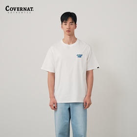 covernat韩国潮牌短袖T恤圆领时尚休闲舒适oversize短袖男T恤CO2302ST34