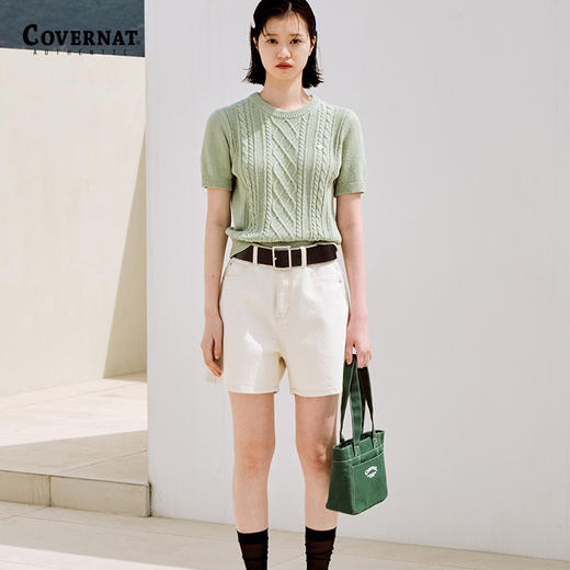 covernat韩国潮牌夏季女士牛仔短裤时尚热裤女士裤子CO2302SO76 商品图0