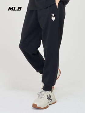 MLB男女同款爱心小标刺绣标束脚裤3APTH0141
