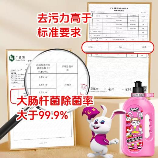 兔力地板清洁剂   瓷砖地板增亮去污除垢清香除菌拖地花露水速干1.42 商品图3