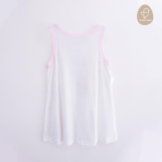 【无袖连衣裙】卓儿夏季女童裙子纯棉简约薄款花边短袖中长款连衣裙 商品图10