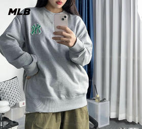 【限时秒杀】MLB卫衣男女装2023春季新款老花圆领时尚运动套头衫3AMTD0131