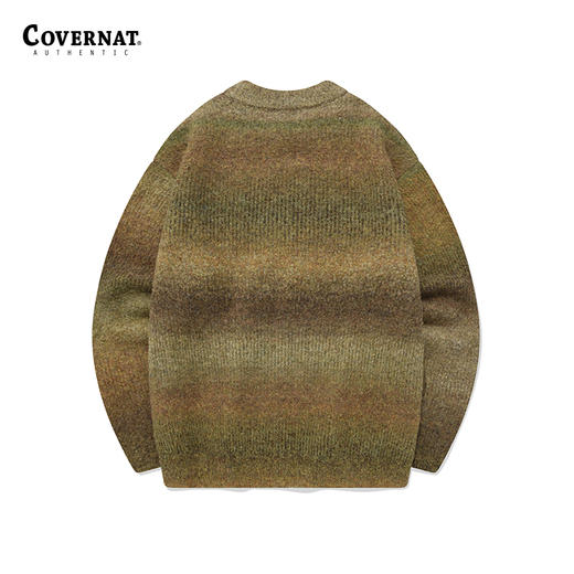 Covernat秋季新品渐变圆领针织衫毛衣男女同款CO2303KT10 商品图3